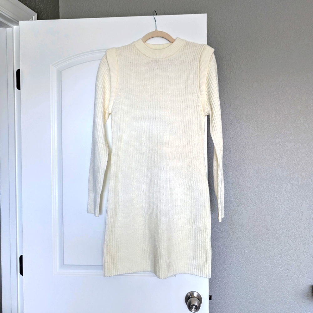 Nordstrom Winter White Sweater Dress, Small